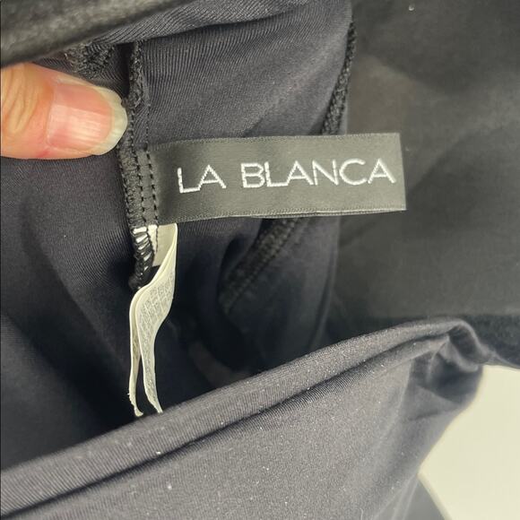 La Blanca Island Goddess ruched stomach skirted modest one piece swimsuit sz 10 - Picture 6 of 7